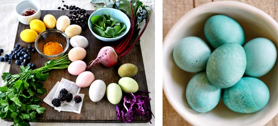 Натуральные способы красить яйца на Пасху