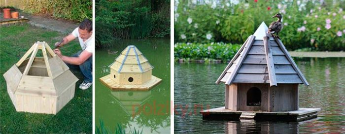 Плавучий домик для утки